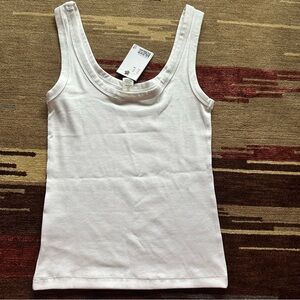 H&M White ribbed tank top